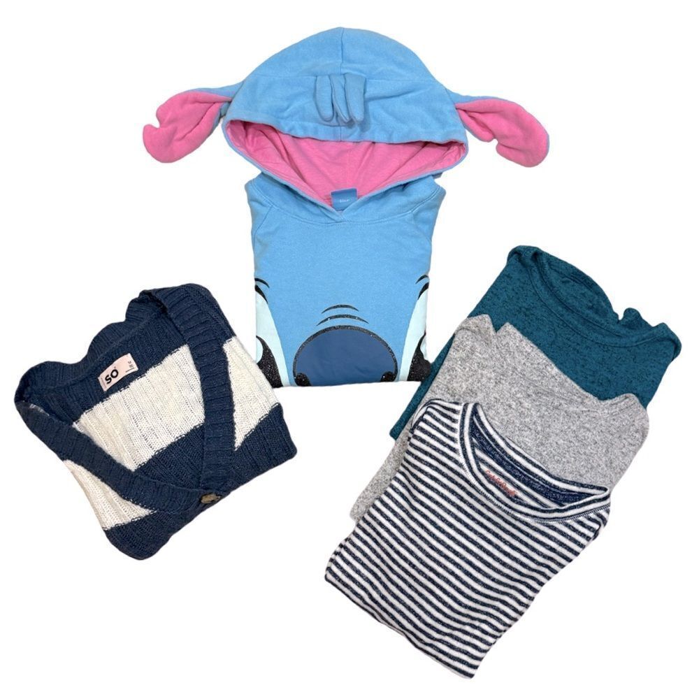 Girls Clothing Bundle of Tops Wonder Nation, Disney, SO, Cat and Jack Size M 7/8